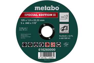Metabo Trennscheibe Special Edition II 125 x 1,0 x 22,23 Inox, TF 41, 10 Stück